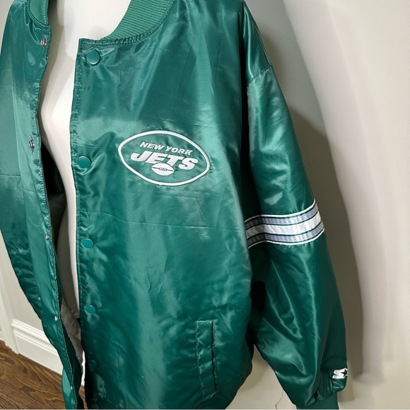NWT Men's Jets Starter Jacket New York Jets The Pick and Roll Full Snap Jacket - Picture 3 of 16